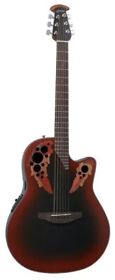 Ce44-rrb-g Ovation Celebrity Elite Acoustic Electric Guitar Reverse Red Burst Ce44-rrb