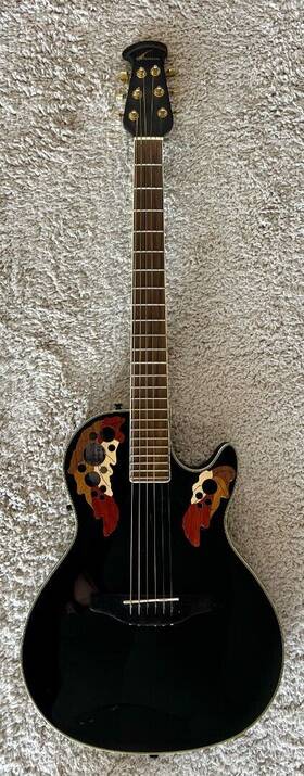 Cv68viper Ovation Viper Cv68 Black Electric Acoustic Guitar In Hardshell Case - Used