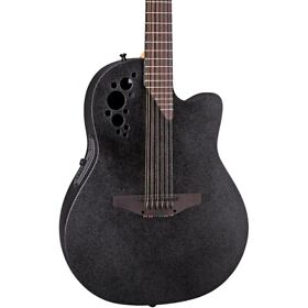 2058tx-5 Ovation Elite 2058 Tx 12-string Acoustic-electric Guitar Black