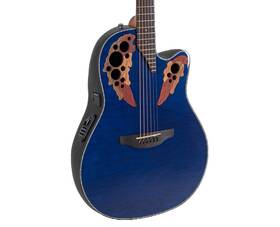Ov533.226 Ovation .ov533.226 Celebrity Elite Plus Ce44p-8tq A/e - Blue Transparent Quilt Open Box