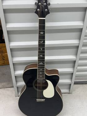 111029 Prs Bx Se A20e Grand Auditorium Acoustic-electric Guitar Solid Mahogany Top Black