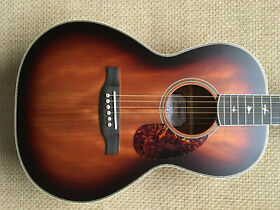 Prs Se Parlor P20 Acoustic Guitar All Mahogany Ebony Fishman Tobacco Sunburst