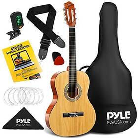 Pyle 842893136660 Pgacls82lft Left Handed Size Classical Acoustic Guitar Kit - 36 Inch