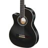 Rce145lbk Ortega Family Series Pro Thinline Nylon Guitar Black 840553061406
