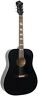 Rds-7-mbk Recording King Dirty Acoustic Guitar In Matte Black 840246039729