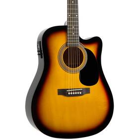 Ra-090 Rogue 197881356026 Dreadnought Cutaway A/e Guitar Sunburst Rf