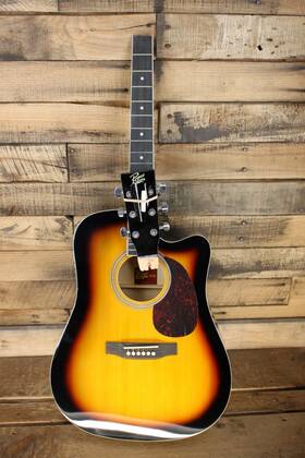 Ra-110d-ce Rogue R-110-dce Damaged Dreadnought Cutaway Acoustic Electric Guitar #r3956