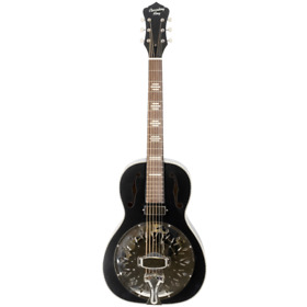 Rph-r2-e-mbk Recording King Electric Resonator Guitar 0 Body Matte Black Finish