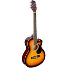 Sa20ce-snb Stagg Full Size Cutaway Auditorium Style Acoustic Electric Guitar Sunburs