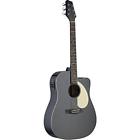 Sa30dce-bk Sa30dcebk Stagg Acoustic Guitars Dreadnought Linden Top Matte 882030208485