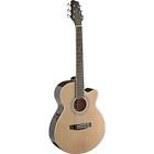 Sa40mjcfi-n Sa40mjcfin Stagg Acoustic Guitars Mini Jumbo Cutaway With Fishman 882030200533