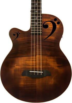 St-lh-ab24ec-fmsv Sawtooth Rudy Sarzo Signature Left-handed Acoustic-electric Bass Guitar