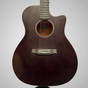 510029006 Schecter Deluxe Auditorium Acoustic Guitar - Satin See Thru Black