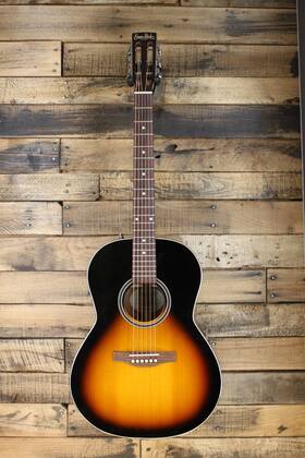R3654 Simon & Patrick 2812 Finish Crack And Woodland Pro Folk Acoustic Electric Guitar #r3654