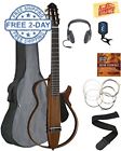 Slg200n Slg200nnt-combo-dlx Yamaha Nylon String Silent Guitar Natural Bundle With Gig Bag