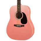 Ra-100d So-069-ra-100d-pk Rogue Dreadnought Acoustic Guitar Pink 656238022644