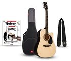 So-069-ra090d-cena Kit Rogue Dreadnought Cutaway Guitar Bundle Natural