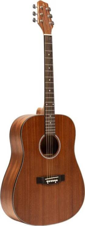 Sa25 Stagg 882030262012 Acoustic Dreadnought Guitar Sapele Natural Finish