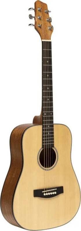 Sa25 Stagg 882030265648 Acoustic Dreadnought Travel Guitar Spruce Natural Finish