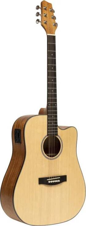 Sa25 Stagg 882030265679 Electro-acoustic Dreadnought Guitar With Cutaway