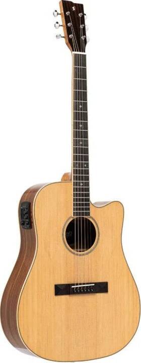 Sa45 Stagg 882030273445 Dreadnought Cutaway Acoustic-electric Guitar With Spruce Top 45 Series