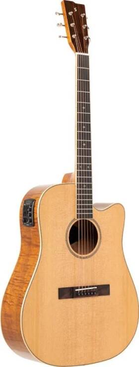 Sa45 Stagg 882030284182 Dread El Ac Cw Spru.flamd Maho