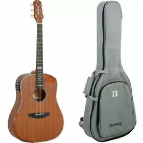 Sd201hcr Strinberg Mahogany Satin Acoustic-electric Half-cutaway Deluxe Gig Bag