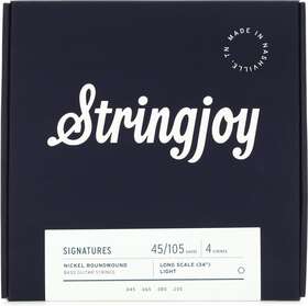 Sj-ba-45105ls Stringjoy Signatures Nickel-wound Long Scale 4-string Bass Strings - Light