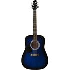 Sw201 3-4 Lhbls Stagg Left Handed Size Dreadnought Acoustic Guitar 882030189890