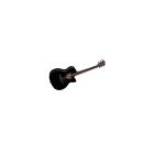 T100asceblk Lag Tramontane Slim Auditorium Cutaway Guitar Black
