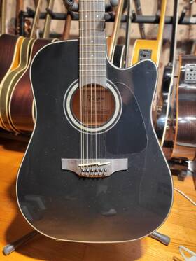 Gc30ce Takamine 12-blk Acoustic Electric Guitar