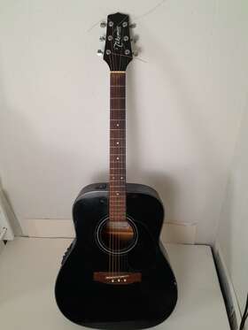 Eg-214 Takamine Acoustic Electric Guitar Used Black Read Info