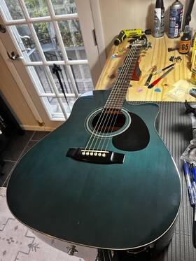 Eg-330gc Takamine Acoustic Electric- Dark Green-w/hc-low Action-warm Tones