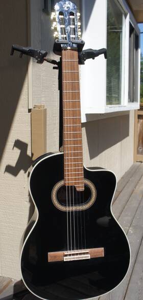 Gc6ce Takamine Gc65e Guitar Black - Classical Cutaway Onboard Electronics