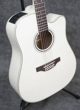 Gd37ce-12 Takamine Acoustic-electric Guitar Pearl White - With Setup And Bag