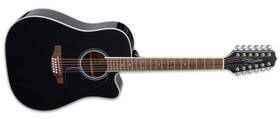 Gd38ce-blk Takamine Gd38ceblk Solid Top 12-string Acoustic Electric Guitar With Bag Black