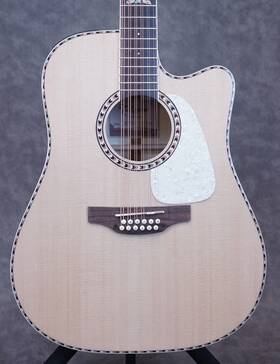 Gd74ce-12 Takamine Unison 12 String Acoustic-electric Guitar Natural - With Setup