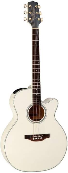 Gn37ce-pw Takamine Gn37cepw Solid Top Nex Acoustic Electric Guitar With Bag Pearl White