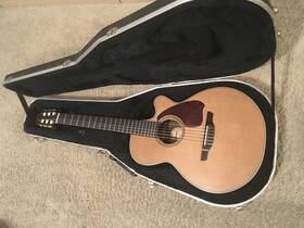 Np-65c Takamine Classical Electric Guitar 1993 Japan Excellent With Hard Case