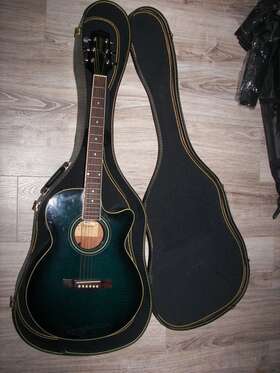 Ts90c Takamine Jasmine Acoustic Electric Guitar Green 6 String With Strap And Case