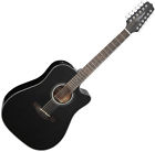 Takgd30ce12blk Takamine Dreadnought Acoustic Electric Guitar Gloss Black 799493251470