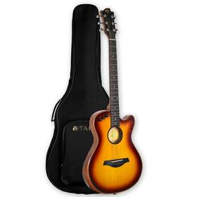 Sv-ac-1 Tario Electronic Acoustic Guitar Silent Travel Portable Guitars Solid Sprucetop