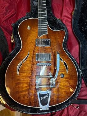 20090811603 Taylor Xxxv-t3b-k Custom Koa Semi Body -hollowbody Electric Guitar 2009 Inch Mint