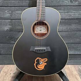 2208144137 Taylor X Mlb Gs Mini Baltimore Orioles Acoustic Electric Guitar - Black