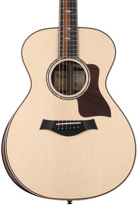 Taylor 887766107309 812 V-class Acoustic Guitar - Natural With Radiused Armrest