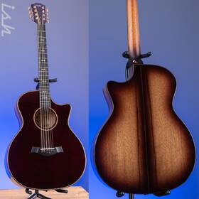 C14ce-b4023 Taylor Custom Grand Auditorium Baritone-8 Chocolate Burgundy Catch #