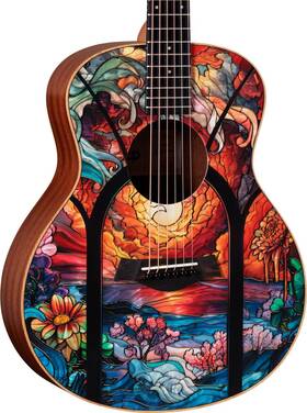 Hg04016000007931343-r0100 Taylor Zedd Gs Mini Telos Special Edition Acoustic Guitar - Custom Artwork