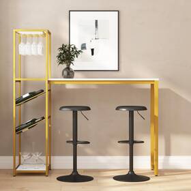 Taylor & Logan Ba-528089-taylh And Prather Metal Bar Wine Table Freestanding With Bott