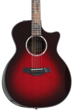 M028002111007362577-b12835 Taylor Grand Auditorium Acoustic-electric With Venetian Cutaway - Black Sunburst