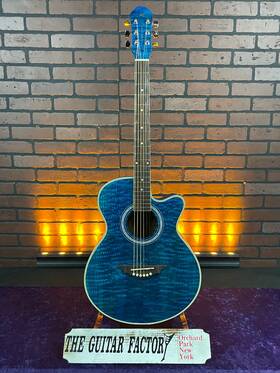 Mmqa-0624-u Tgf Morgan Monroe Mm-qa Quilt Ash Series Acoustic/electric Guitar Blue